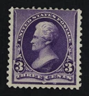 CKStamps: US Stamps Collection Scott#221 3c Jackson Mint HR OG Tiny Thin