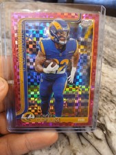 2025 Topps Chrome Hot Pink X-Fractor Blake Corum Rams