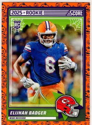2025 Panini Score-A-Treat Football Elijhah Badger No. 69 Kansas City Chiefs