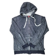 Quiksilver Men's Gray Space Dye Heathered Full Zip Hoodie Sweatshirt Size Medium