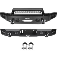 Front Rear Bumper Steel Guard Wled Lights D-ringswinch For 2015-2017 Ford F150 Front Rear Bumper Steel Guard Wled Lights D-ringswinch For 2015-2017 Ford F150