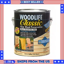 1 Gallon Classic Clear Above Ground Wood Preservative, Dries to touch in 1-hour.