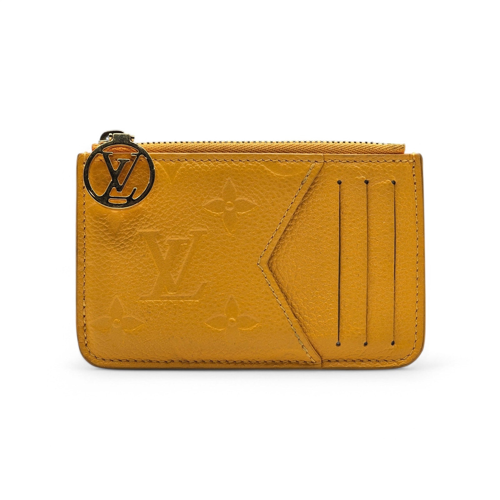 Louis Vuitton Romy Monogram Empreinte Leather Card Case M11412 Yellow