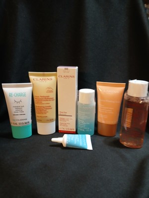 Clarins 7 Peice Travel Set Tsa Approved New