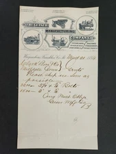 1884 Geiser Manufacturing Co. Waynesboro PA Letterhead Steam Engine Order CLARK