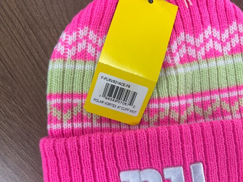 NEW YORK GIANTS 47 POLAR VORTEX CUFF KNIT POM BEANIE YOUTH KIDS HAT CAP PINK $30 - Picture 2 of 3