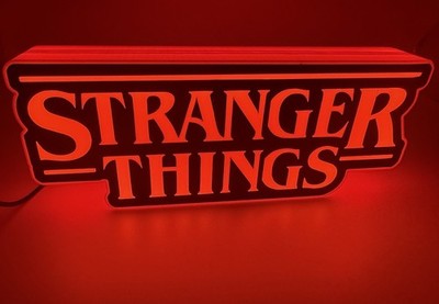 Light Up Stranger ThingsLed  Light Up Decoration Sign Extra Large XL 9 -10  Wide
