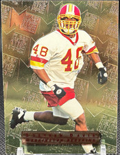 Fleer Metal 1996 Stephen Davis Rookie #127 Washington Redskins Football Card. rookie card picture