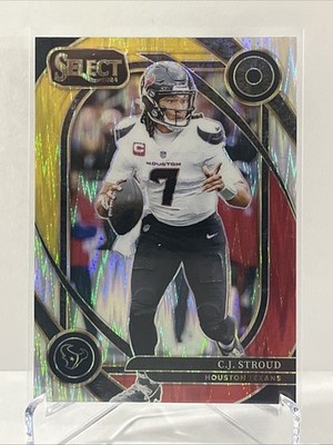 2024 Panini Select - Club Level C.J. Stroud #233 Red & Yellow Shock Prizm