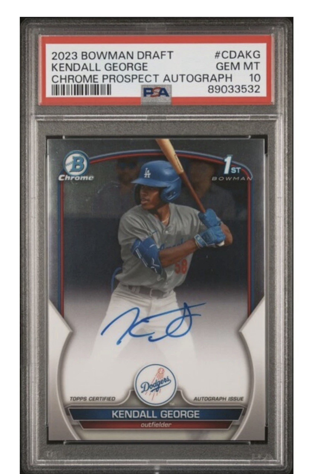 2023 Bowman Chrome Kendall George 1st Auto PSA 10 #CDA-KG 🎆