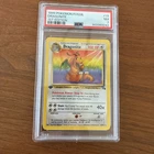 DRAGONITE 1999 POKEMEN FOSSIL 1ST EDITION RARE NON HOLO CARD 19/62 - PSA NM 7