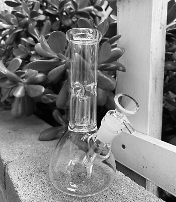 Premium Quality 9''  Clear Glass Hookah Water Pipe Bong with 14mm Bowl
