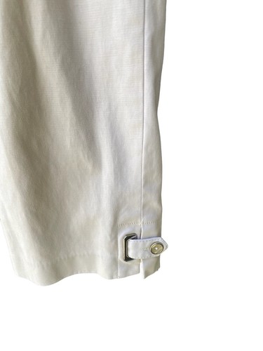 Rafaella Curvy Fit Capri Pants Women’s 16 Beige Leg Buckle - Picture 3 of 5