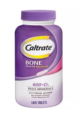 Caltrate 600 Plus D3 Minerals Calcium Vitamin D Supplement Tablets 165 Ct 6/25