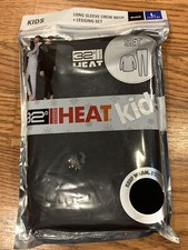 32 Degrees Kids Large 12 14 Set Long Sleeve Legging Black Heat Soft Stretch New