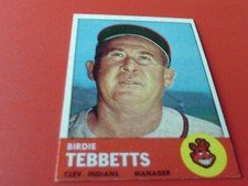 1963  TOPPS#48   BIRDIE  TEBBETTS  CLEVELAND    NEAR  MINT /  MINT  OR  BETTER !