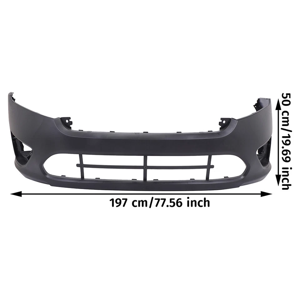 Bumper Cover Fascia For 2010-2012 Ford Fusion Front Primed FO1000650 Foto 2 de 4