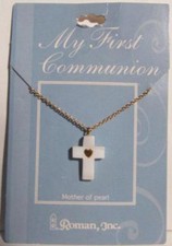 My First Communion Mother of Pearl Cross Roman, Inc - New Other, 2001 USA Made