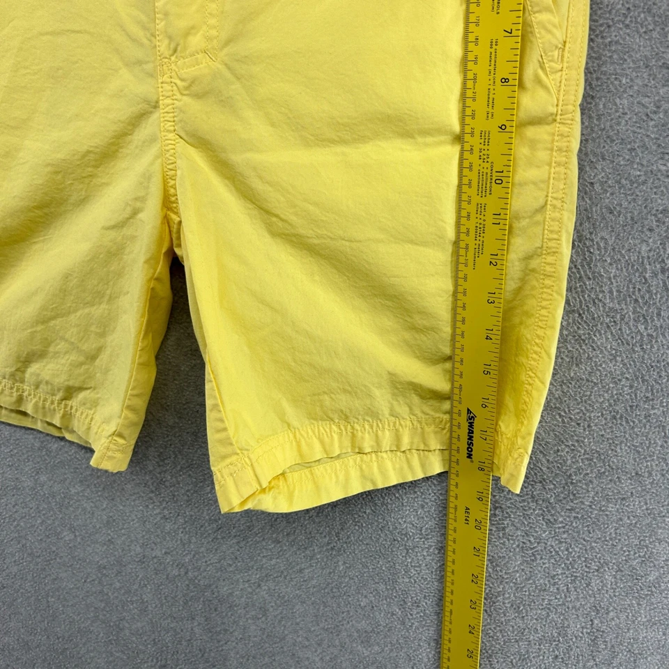 Pantalones Cortos Columbia Para Hombre Talla 32 Amarillo Frente Plano Chino Negro 8" Entrepierna Foto 4 de 4