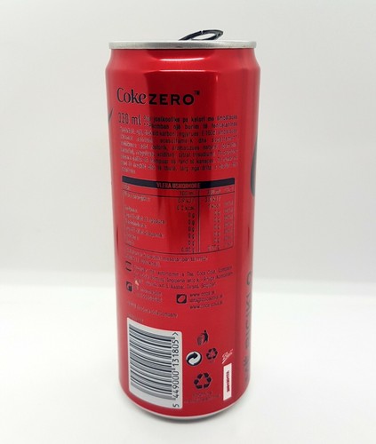 Coca Cola Zero aluminium can from Albania. 330 ml. - Picture 3 of 3