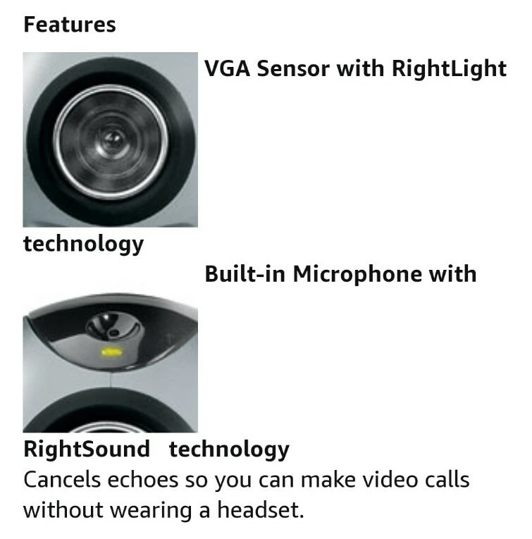 Logitech Webcam QuickCam Pro 5000 USB 2.0 V-UAX16 Flexible Base used web cam mic - Image 4 of 4