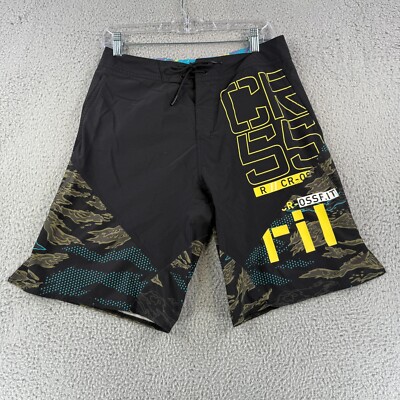 Reebok Crossfit Shorts Mens 30 Black Performance Ultimate Workout Gym Outdoors