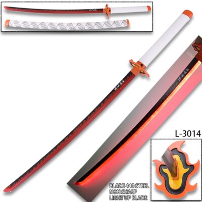 Demon Slayer - Kyojuro Rengoku Red Nichirin LED Light-Up Metal
