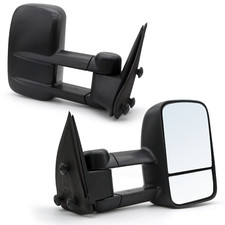 Tow Mirrors Manual Fit 01-02 Chevrolet Silverado 1500 2500 Lh Rh Side Black Tow Mirrors Manual Fit 01-02 Chevrolet Silverado 1500 2500 Lh Rh Side Black