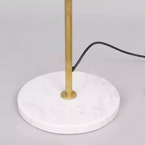 1950s Mid-Century Italian Style Brass Floor Lamp with Base and Cone-Shade - Picture 5 of 7