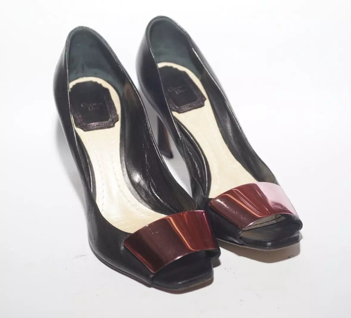 Boucle aiguille à talons aiguilles noire pompe DIOR 36