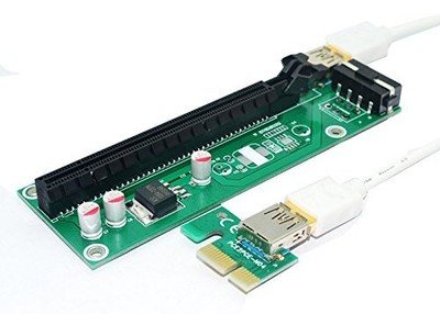 PCI-e Express 1X to 16x Riser Extender 50cm Cable