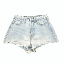 Wild Fable Highest Rise Cutoff Denim Jean Shorts 4 Womens Light Blue Cut Off