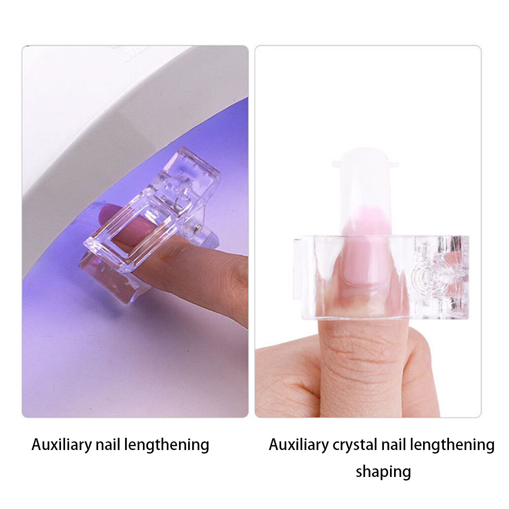 Plastic Nail Tips Clip Reusable Clear DIY Manicure Gel UV Clamp White plastic-nail-tips-clip-reusable-clear-diy-manicure-gel-uv-clamp-white