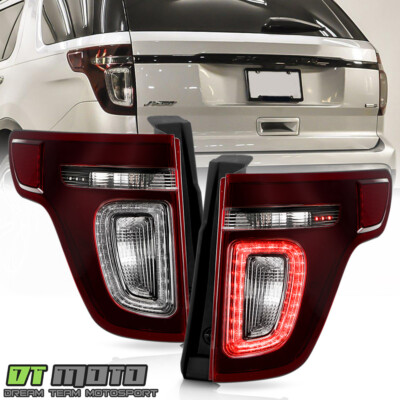 For 2011-2015 Ford Explorer Sport Package Red Smoke LED Tail