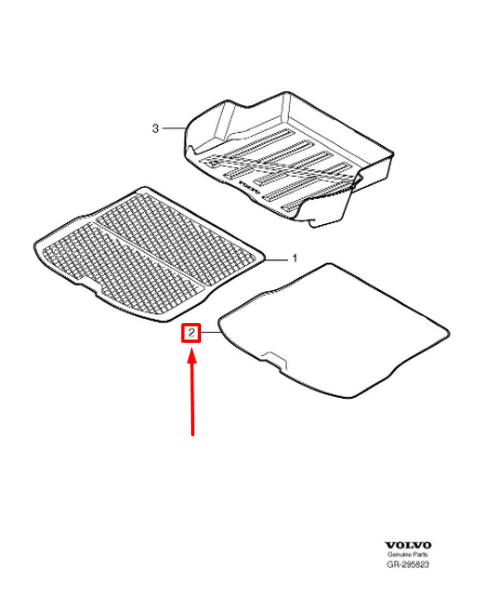 VOLVO S40 MK2 Textil aus schwarzem Laderaum Matte 30681894 NEUES