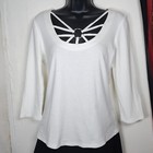 Strappy Sz M Art Deco Minimalist Artsy Vintage Y2K Fashion Bug Top Metal O Ring