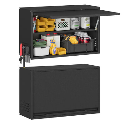 #ad Wall Mounted Metal Storage Cabinet Garage Wall Cabinet with Adjustable Shelves $74.99