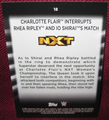 2021 TOPPS WWE WOMEN'S DIVISION #18 CHARLOTTE FLAIR BASE CARD - Picture 2 of 2