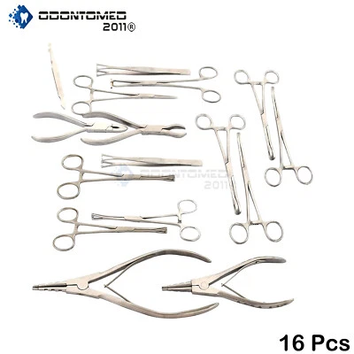 ODM 16pcs Piercing Tool Kit Body Piercing Forceps Ring Closer Opener Clamps Tools