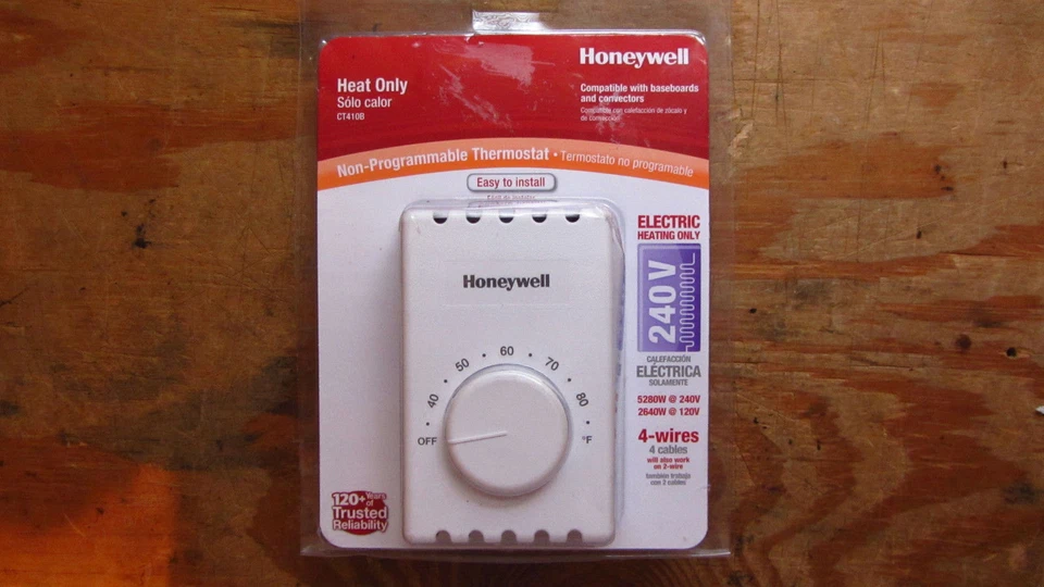 HONEYWELL Premium 120V / 240V Electric Baseboard Line Volt Heater Thermostat - Image 3 of 4