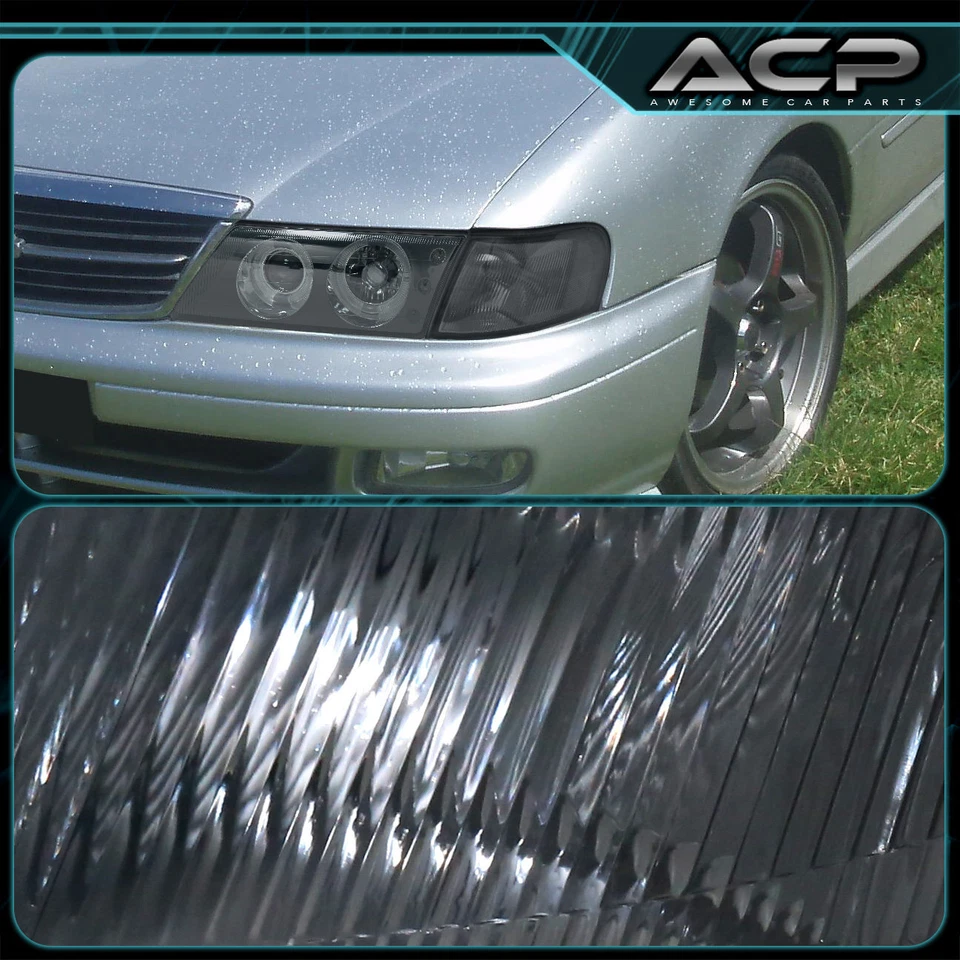 Clear Side Corner Lights Smoked Lens Lamp Pair For 1995-1999 Nissan Sentra 200SX - Image 2 of 4