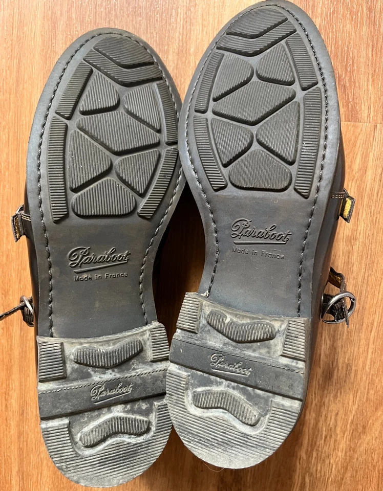 Hecho en Francia Paraboot Emeraude Mujer Monkstrap Derbis Metálico Dorado Bronce Foto 3 de 4