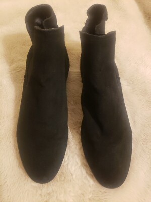 Steve Madden Women's Suede Leather Low Block Heel Dover Chelsea Boots 9 M Black