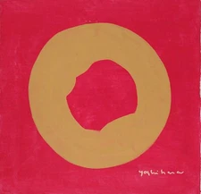 Jiro Yoshihara Signed Abstract Oil Painting on Canvas - Japanese Modern Art