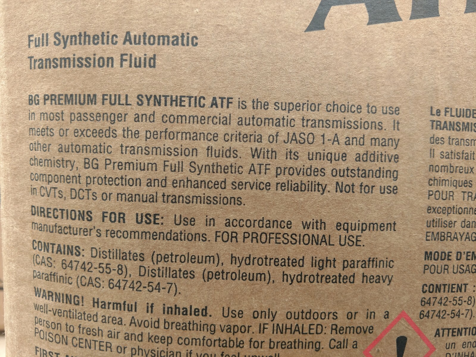 4 Gallon!! BG Products 312 Full Synthetic ATF Automatic Transmission