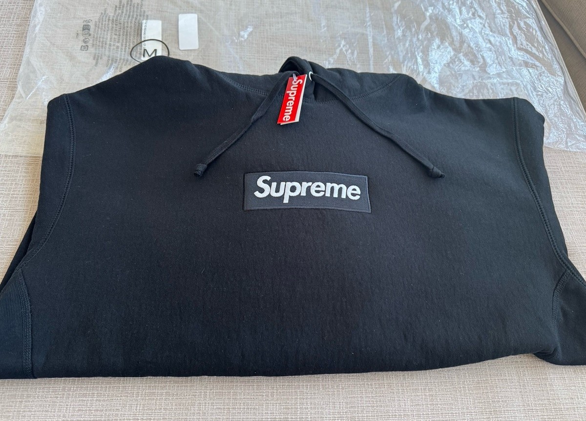 Supreme Box Logo Hooded Sweatshirt (FW25) - Black - SIZE M | eBay