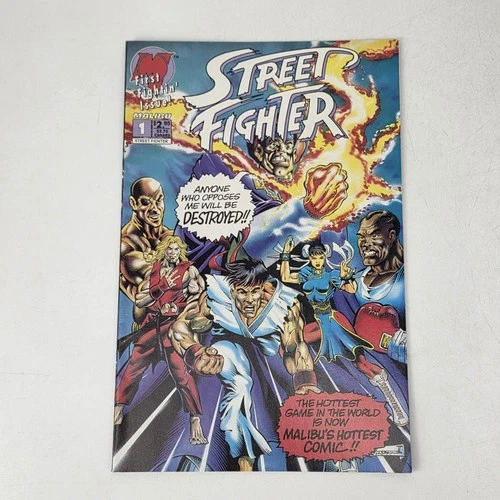 STREET FIGHTER #1  1st appearance in comics, newsstand  VF  1993 Malibu (B)