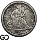 1838 Seated Liberty Dime VF Full Liberty