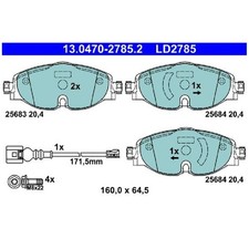 Satz Bremsbeläge Bremsklötze vorne für Seat Tarraco KN2 24006325