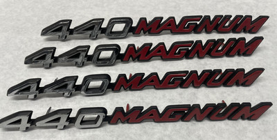 Set of 4 Mopar Performance 440 Magnum Hood Emblem Set / P3443516